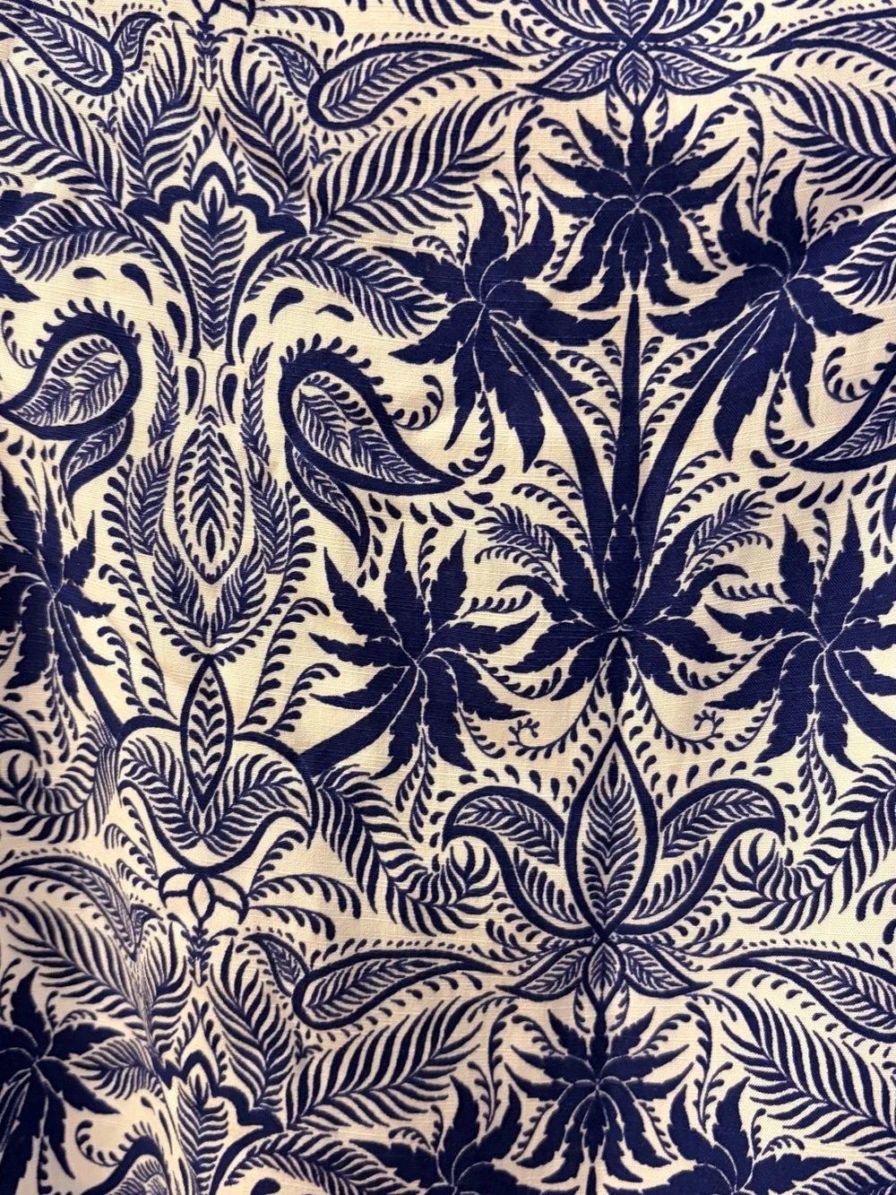 Bali Blue and White Rayon Tropical Print Mini Dress - Picture 4 of 12
